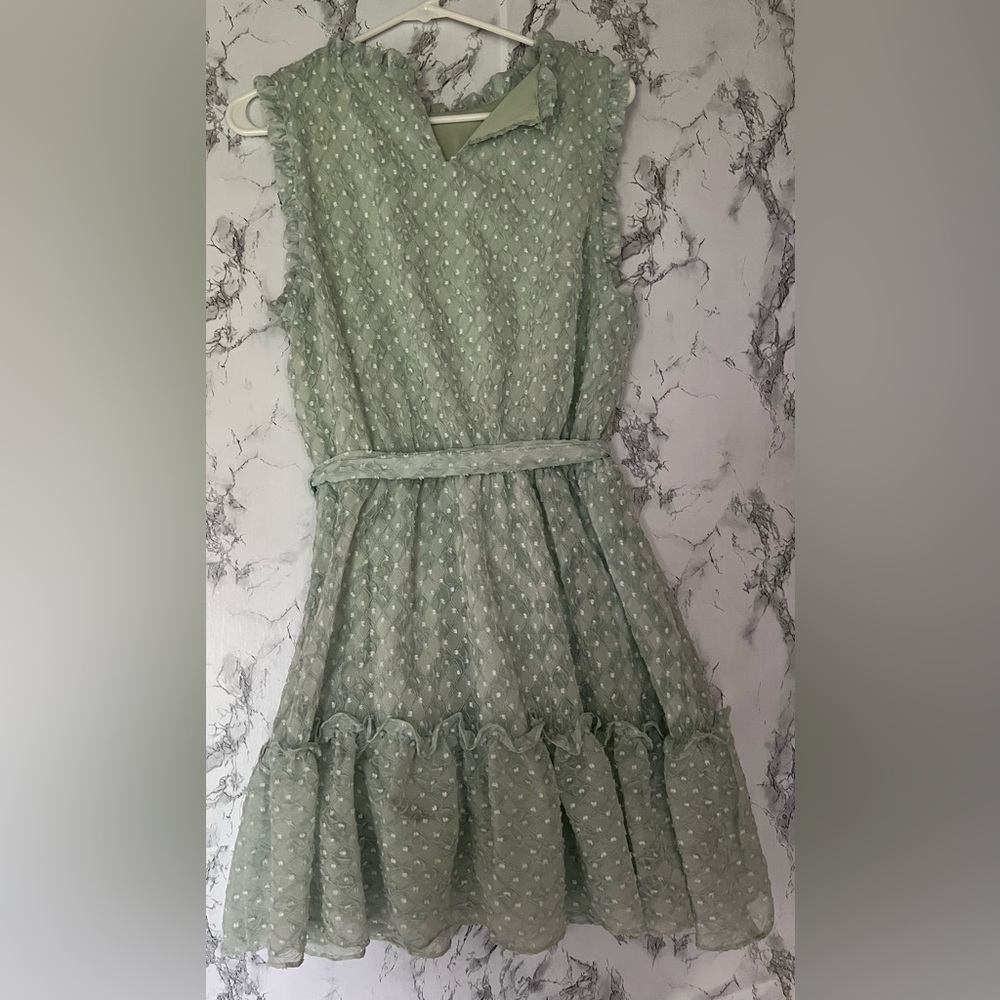 Lovecolette Pastel Green Mini Dress Coquette Girl Fairycore Size Large